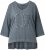 Ulla Popken 87 Applique Oversized Long Sleeve Tee Graphite Grey - T-shirt - 