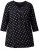 Ulla Popken Flower Print 3/4 Sleeve Tee Black - T-shirt - 
