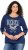 Ulla Popken Rebel 3/4 Sleeve Graphic Tee Ink Blue - T-shirt - 