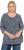 Ulla Popken Snowflake Print 3/4 Sleeve Tee Navy - T-shirt - 