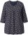 Ulla Popken Gingerbread Print 3/4 Sleeve Tee Navy - T-shirt - 