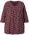 Ulla Popken Gingerbread Print 3/4 Sleeve Tee Plum - T-shirt - 