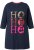 Ulla Popken Ho Ho Ho 3/4 Sleeve Graphic Tunic Tee Navy - T-shirt - 