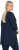 Ulla Popken Ho Ho Ho 3/4 Sleeve Graphic Tunic Tee Navy - T-shirt - 