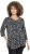 Ulla Popken Ribbon Print 3/4 Sleeve Asymmetric Tee Black - T-shirt stampate da donna - 
