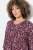Ulla Popken Ribbon Print 3/4 Sleeve Asymmetric Tee Plum - T-shirt stampate da donna - T-shirt con Stampa da Donna