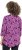 Ulla Popken Ribbon Print 3/4 Sleeve Asymmetric Tee Light Plum - T-shirt stampate da donna - 