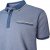 Kam Jeans 5525 Raised Dobby Fabric Polo with Tipping Indigo - Polo - Polo Uomo Taglie Forti