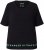 Ulla Popken Classic Fit Half-Sleeve Crew Neck T-shirt With Hem Inscription Black - T-shirt stampate da donna - 