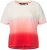 Ulla Popken Dip Dyed Short Sleeve Logo Tee Off-White - T-shirt stampate da donna - 