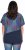Ulla Popken Quick Drying Geometric Print Short Sleeve Tee Navy Blue - T-shirt stampate da donna - 