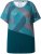 Ulla Popken Quick Drying Geometric Print Short Sleeve Tee Dark Petrol - T-shirt stampate da donna - 