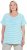 Ulla Popken Palm Tree Embroidered Tee Deep Aqua - T-shirt stampate da donna - 