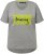 Ulla Popken Graphic Lettered Short Sleeve Tee Light Grey Melange - Ulla Popken - 