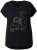 Ulla Popken Metallic Animal Cap Sleeve Graphic Tee Black - T-shirt stampate da donna - 