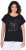 Ulla Popken Metallic Animal Cap Sleeve Graphic Tee Black - T-shirt stampate da donna - 