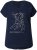 Ulla Popken Metallic Animal Cap Sleeve Graphic Tee Navy - T-shirt stampate da donna - 