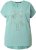 Ulla Popken Metallic Animal Cap Sleeve Graphic Tee Light Green - T-shirt stampate da donna - 