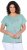 Ulla Popken Metallic Animal Cap Sleeve Graphic Tee Light Green - T-shirt stampate da donna - 