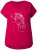Ulla Popken Metallic Animal Cap Sleeve Graphic Tee Dark Raspberry - T-shirt stampate da donna - 