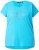 Ulla Popken Metallic Animal Cap Sleeve Graphic Tee Deep Aqua - T-shirt stampate da donna - 