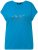 Ulla Popken Metallic Animal Cap Sleeve Graphic Tee Sapphire Blue - T-shirt stampate da donna - 
