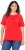 Ulla Popken TRUE Lettering Short Sleeve Tee Neon Red - T-shirt stampate da donna - 