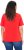 Ulla Popken TRUE Lettering Short Sleeve Tee Neon Red - T-shirt stampate da donna - 