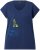 Ulla Popken Half-Sleeve A-line V-Neck Boat Pattern T-Shirt Ink Blue - T-shirt stampate da donna - 