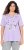 Ulla Popken Metallic Feather Short Sleeve Graphic Tee Lavender - T-shirt stampate da donna - 