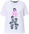Ulla Popken Flocked Short Sleeve Graphic Tee Snow White - T-shirt stampate da donna - 