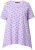 Ulla Popken Palm Tree Print Pointed Hem Tee Lavender - T-shirt stampate da donna - 