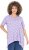 Ulla Popken Palm Tree Print Pointed Hem Tee Lavender - T-shirt stampate da donna - 