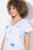 Ulla Popken Cross Stitch Short Sleeve Tee Snow White - T-shirt stampate da donna - T-shirt con Stampa da Donna