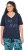 Ulla Popken Ride The Wave Short Sleeve V-Neck Graphic Tee Navy Blue - T-shirt stampate da donna - 