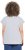 Ulla Popken Long Beach Lettering Cap Sleeve Tee Light Grey Melange - T-shirt stampate da donna - 