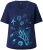 Ulla Popken Marine Print Short Sleeve Tee Ink Blue - T-shirt stampate da donna - 