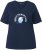 Ulla Popken Shell Picker Club Short Sleeve Graphic Tee Navy - T-shirt stampate da donna - 