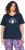 Ulla Popken Shell Picker Club Short Sleeve Graphic Tee Navy - T-shirt stampate da donna - 