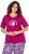 Ulla Popken Shell Picker Club Short Sleeve Graphic Tee Magnolia Red - T-shirt stampate da donna - 