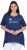 Ulla Popken Sunset Lettering Short Sleeve Graphic Tee Ink Blue - T-shirt stampate da donna - 