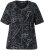 Ulla Popken Abstract Animal Print Short Sleeve Tee Black - T-shirt stampate da donna - 