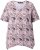 Ulla Popken Half-sleeve A-line V-neck Pointed Hem Animal Pattern T-shirt Pastel Rose - T-shirt stampate da donna - 