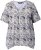 Ulla Popken Half-sleeve A-line V-neck Pointed Hem Animal Pattern T-shirt Moss - T-shirt stampate da donna - 
