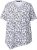 Ulla Popken Bow Print Short Sleeve Pointed Hem Tee Snow White - T-shirt stampate da donna - 