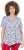 Ulla Popken Bow Print Short Sleeve Pointed Hem Tee Snow White - T-shirt stampate da donna - 