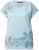 Ulla Popken Textured Paisley Motif Cap Sleeve Tee Light Moss Green - T-shirt stampate da donna - 
