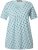 Ulla Popken Tile Print Short Sleeve Pleated Tee Light Moss Green - T-shirt stampate da donna - 