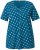 Ulla Popken Tile Print Short Sleeve Pleated Tee Teal - T-shirt stampate da donna - 