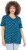 Ulla Popken Tile Print Short Sleeve Pleated Tee Teal - T-shirt stampate da donna - 
